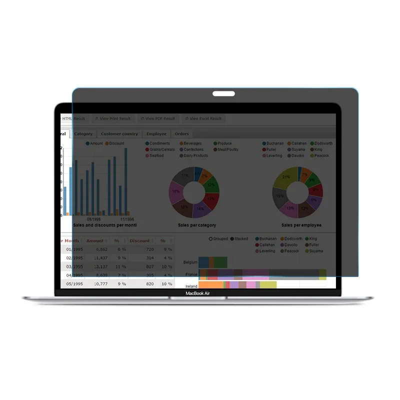 Privacy Screen Filter - Gizlilik ekran koruyucu filtre Macbook Air