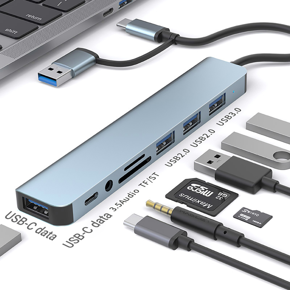 Laptop Accessories You Need - 9'u 1 arada Çift Kafalı USB