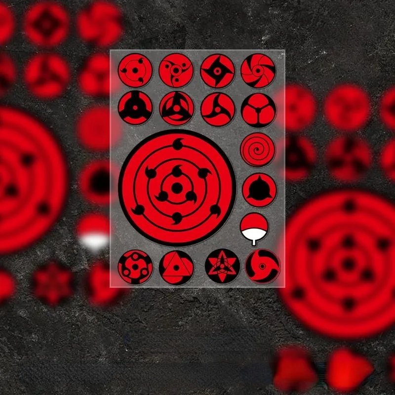 Laptop Accessories Toy - Yeni Naruto Sharingan karikatür animasyon çıkartmalar