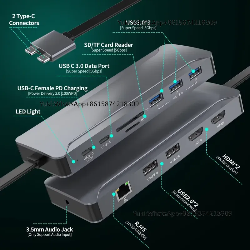 Çok Satan Çift Ekranlı Tip C - - Usb C Docking Hub incelemesi ve fiyatı