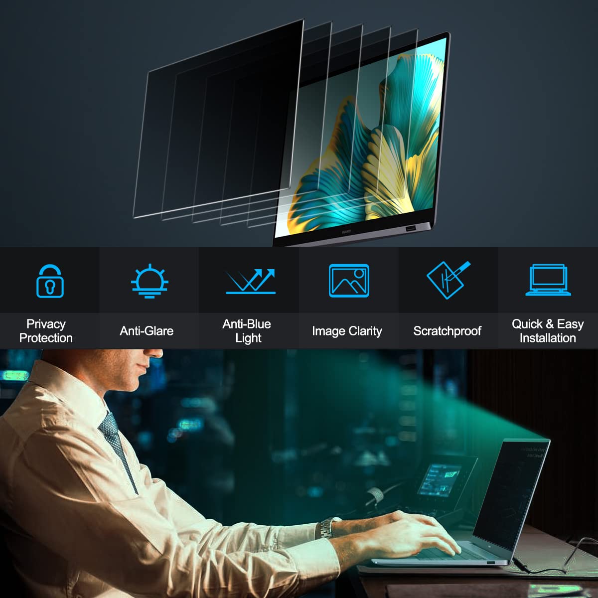 16:9 Geniş Ekran Dizüstü Bilgi - Privacy Screen Filter incelemesi ve fiyatı