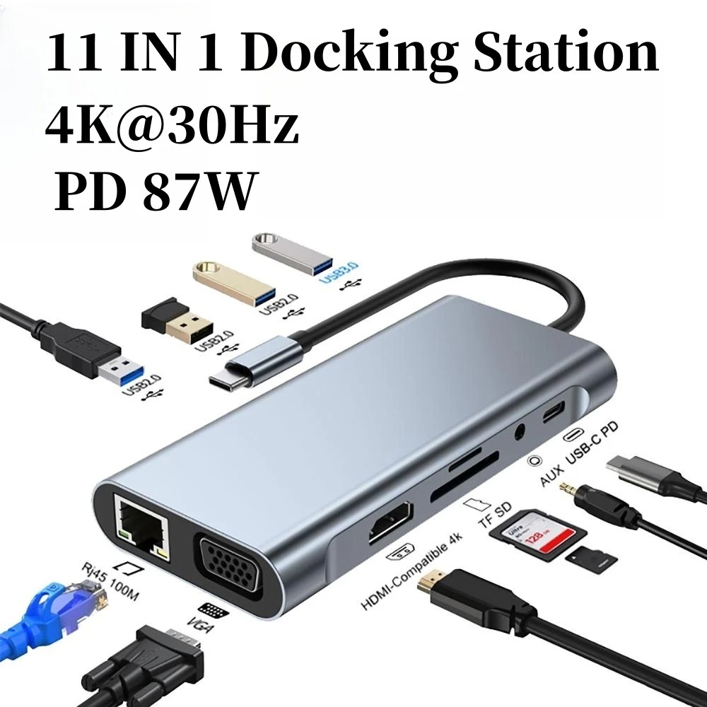 4/7/8/11in1 Yerleştirme Hub'ı  - Usb C Docking Hub incelemesi ve fiyatı