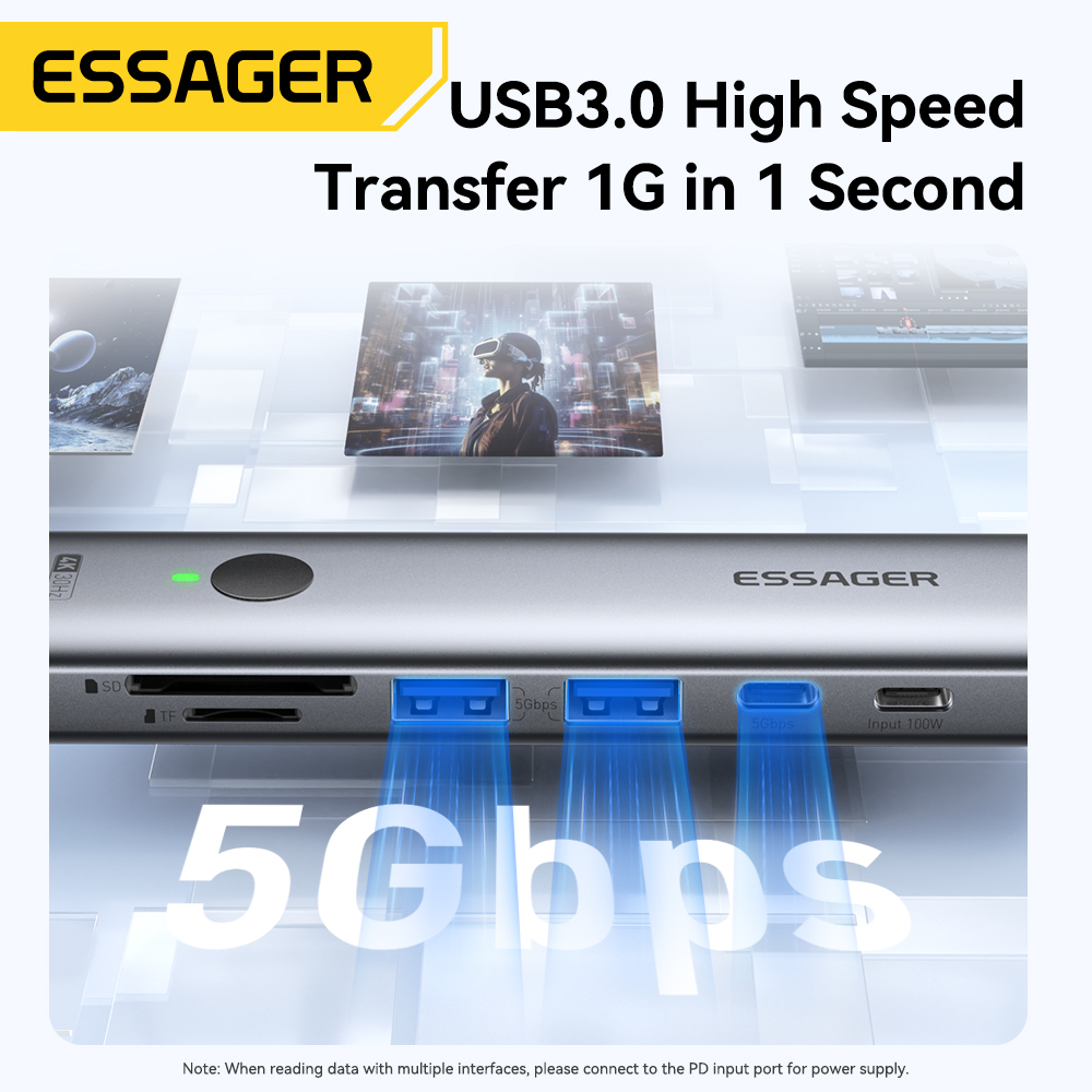 Essager USB C HUB 4K 7'si 1 ar - Usb C Docking Hub incelemesi ve fiyatı